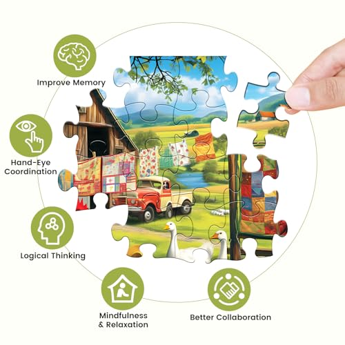 500 Pieces Puzzles for Adult Jigsaw Puzzle 500 Piece Puzzle Elderly Puzzle | 500 Pieces Puzzles for Adult Jigsaw Puzzle 500 Piece Puzzle Elderly Puzzle - style: Farm