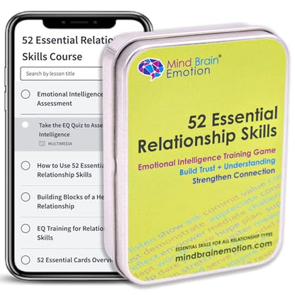 52 Essential Emotional Intelligence Training - Relationship Skills Card Game for Empathy, Trust Building Activities, Conversation Starters, Team Icebreaker Tools - By Harvard Researcher - style: Emotional Intelligence