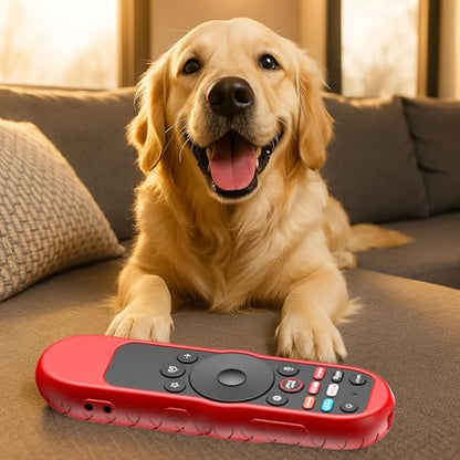 Case Cover for VIZIO XRT270 Smart TV Remote Control Silicone Skin Sleeve with Lanyard Red - color: Non-glow Red