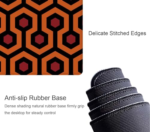 The Shining Carpet Style Desk Mat Orange Black Large Extended Mouse Pad XL Desk Pad Gaming Mousepad Keyboard Mouse Mat for Computer Laptop 31.5''X11.8'' Non-Slip Rubber Base with Stitched Edges - color: The Shining Carpet Style