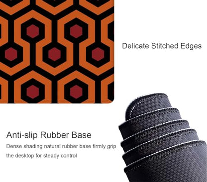 The Shining Carpet Style Desk Mat Orange Black Large Extended Mouse Pad XL Desk Pad Gaming Mousepad Keyboard Mouse Mat for Computer Laptop 31.5''X11.8'' Non-Slip Rubber Base with Stitched Edges - color: The Shining Carpet Style