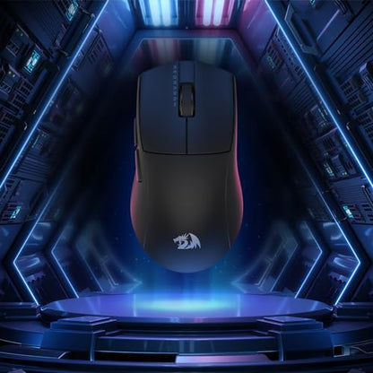 Redragon M724 Wired Gaming Mouse, 42G Ultra-Light 12,400 Max DPI Optical Gaming Mouse with 5 Programmable Buttons, Ergonomic Natural Grip Build, Software Supports DIY Keybinds & DPI, Black - color: Black-Wired, style: 1K Hz