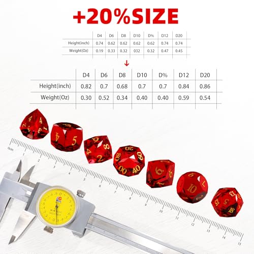 Crystal Amethyst Polyhedral Dice Set for DND (7-Piece) - Hand-Polished Gemstone Gaming Dice for Dungeons and Dragons & Tabletop RPGs, with Gift Case - color: Sj-004