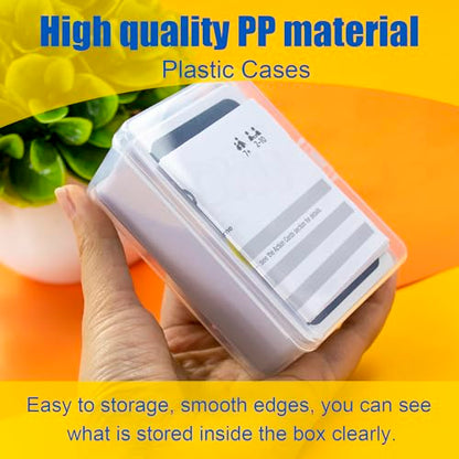 JINUPHION 4 Pcs Playing Card Case, Works for 112 Standard UN* Cards And Other Same Or Smaller Size Very Well, Plastic Clear Card Deck Box Storage,4 1/2" ×3 1/4" ×1 1/8" (NO Cards) - size: 4 pcs UN*