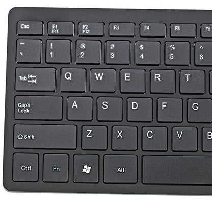 iKKEGOL USB Mini Slim Wired 78 Key Small Super Thin Compact Keyboard for Desktop Laptop PC Win 7 Mac (Black) - color: Black