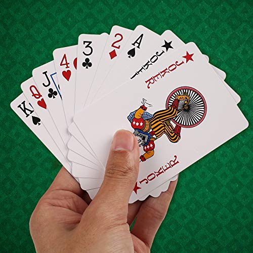 LotFancy Waterproof Playing Cards, 100% Plastic, 2 Decks of Cards with Cases, for Pool Beach Water Card Games, Magic Trick Props, Poker Size Standard Index, Black & Red - style: Red Black Back Standard Index