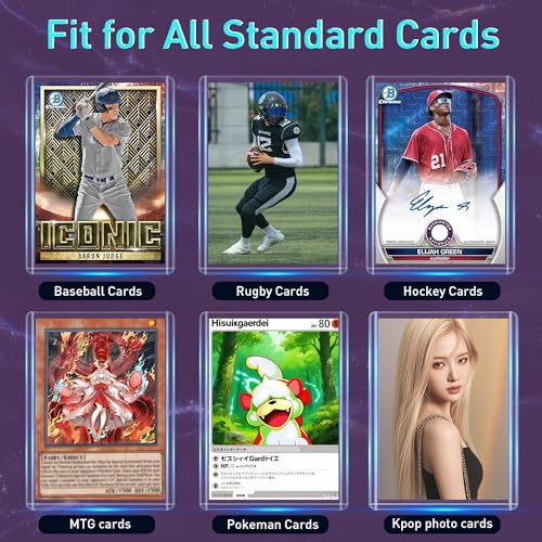 200 Card Sleeves Top Loaders for Cards, 3"x4" Card Holder (100Soft+100Hard) | Premium Card Protector, Playing Cards Holders, Fits 2.5"x3.5" Sized Standard Collectible Trading Baseball Sports Game Cards - size: 100 Soft + 100 Hard