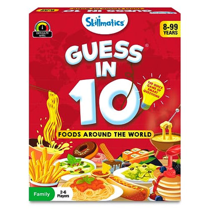 Skillmatics Guess in 10 Foods Around The World, Card Game for Boys, Girls, and Kids Who Love Educational Travel Toys, Board Games, Geography and History, Gifts for Ages 8, 9, 10 and Up - style: Foods Around the World