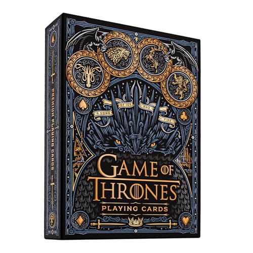 theory11 Game of Thrones Premium Playing Cards, Poker Size Standard Index | Black; Material: Cardstock; For ages Adult