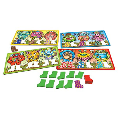 ORCHARD TOYS Moose Smelly Socks Game. Find Matching Pairs of Socks for Your Monsters! for Ages 3-6 and 2-4 Players - style: Smelly Socks