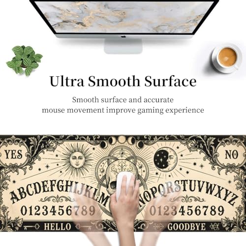 Extended Gaming Mouse Pad, Large Mouse Mat, XL Desk Pad for Keyboard and Mouse, Non-Slip Rubber Base & Stitched Edges for Gamer Office 31.5x11.8 in - color: 19
