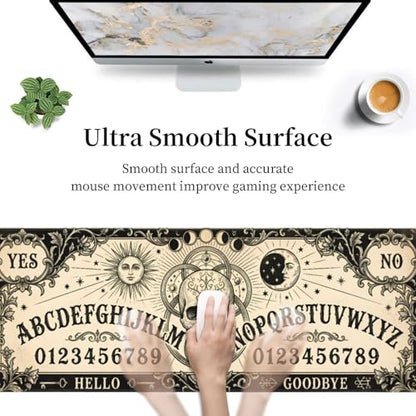 Extended Gaming Mouse Pad, Large Mouse Mat, XL Desk Pad for Keyboard and Mouse, Non-Slip Rubber Base & Stitched Edges for Gamer Office 31.5x11.8 in - color: 19
