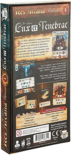 Res Arcana Lux et Tenabrae Board Game EXPANSION - Magical Fantasy Adventure Game, Strategy Game for Kids & Adults, Ages 14+, 2-5 Players, 30-60 Min Playtime, Made by Sand Castle Games