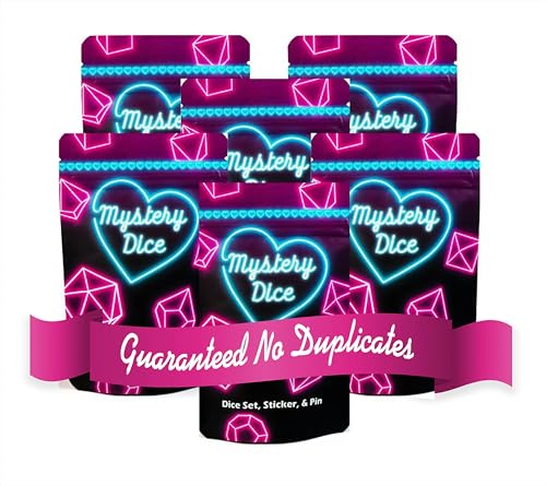 1985 Games Mystery Sweetheart Love Dice, Set of 7 Polyhedral Dice, Wide Range of Patterns, RPG Dice, Table Games (Sweetheart Pack of 6) - color: Sweetheart Mystery Dice, size: Pack of 6