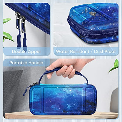 FINTIE Shockproof Carrying Case for Nintendo Switch Lite 2019 | Hard Shell Protective Cover, Portable Travel Storage Bag, Game Card / Micro SD Card Slots, Inner Pocket, Starry Sky - color: starry sky