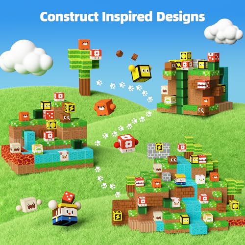 GobiDex Magnetic Blocks Kids Building Toys for Boys Girls 3+, Game-Based Build MagWonder with Magnet Construction Toys, Upgraded STEM Sensory Gift for Birthday (1 inch)