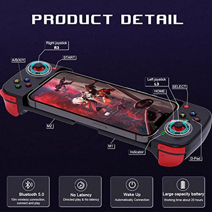 Megadream Mobile Game Controller Gamepad for iPhone iOS Android PC: Works with iPhone 16/15/14/13/12/11, iPad, Samsung Galaxy, TCL, Tablet, Call of Duty, Minecraft - Directly Play (Camouflage) - color: Camouflage