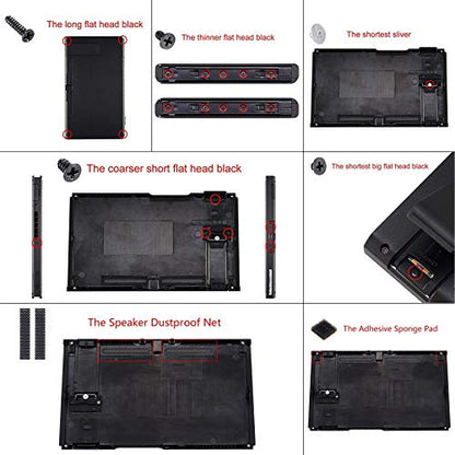 eXtremeRate DIY Replacement Shell Buttons for Nintendo Switch, Back Plate for Switch Console, Housing with Full Set Buttons for Joycon Handheld Controller - Glow in Dark - Totem of Kingdom White - color: Glow in Dark - Totem of Kingdom White
