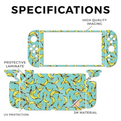 Glossy Glitter Gaming Skin Compatible with Nintendo Switch 2 Console Only - Bananas - Premium 3M Vinyl Protective Wrap Decal Cover - Easy to Apply | Crafted in The USA by MightySkins - color: Bananas, size: Switch 2 Console Skin Only, style: Glossy Glitte