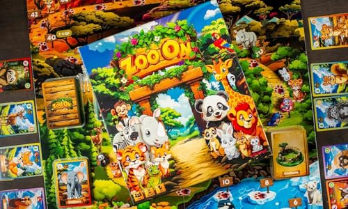 Family Board Game - Build Your Own Animal Zoo - Strategy Card Game for Kids and Adults - Fun Game Night Party Game - 1 to 6 Players Ages 7 and Up