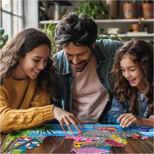 White Mountain 1000 Piece Jigsaw Puzzle Summer Beach Shop, Surf Shack | Large Pieces, Gift for Adults and Family, 24"x30" in