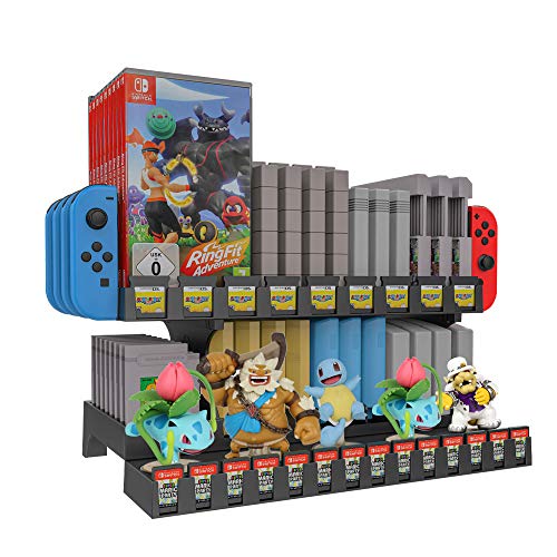 Multifunctional Game Storage and Display Stand for NSW/NDS/3DS/Amiibo/NDS series/Game Boy/FC/SFC/NES/SNES/N64