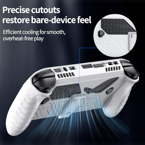 Protective Case with Kickstand for ASUS ROG Xbox Ally X 2025 - Shockproof TPU Cover with Stand, Non - Slip & Anti- Collision Handheld Game Console Accessories (White) - color: White
