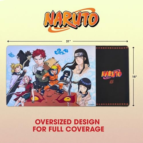Culture Fly Large Gaming Mouse Pad (31" x 15") Naruto - Extended XL Computer Desk Mat, Cool Anime Keyboard Deskmat, Big Desktop Deskpad for Gamer - color: Naaruto2