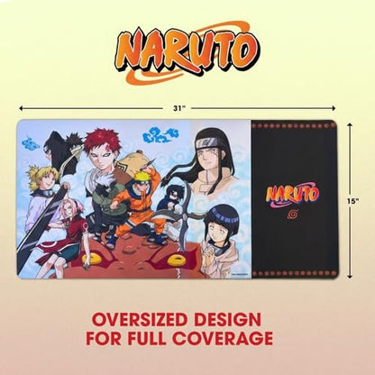 Culture Fly Large Gaming Mouse Pad (31" x 15") Naruto - Extended XL Computer Desk Mat, Cool Anime Keyboard Deskmat, Big Desktop Deskpad for Gamer - color: Naaruto2