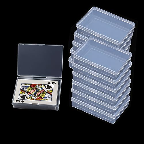 Playing Card Case 12Pcs Plastic Playing Card Box Holder Storage Organizer | NO Cards | Snap Closed | Suitable for 3.5X2.5 inch Game Gard - style: 12pcs for Poker Size