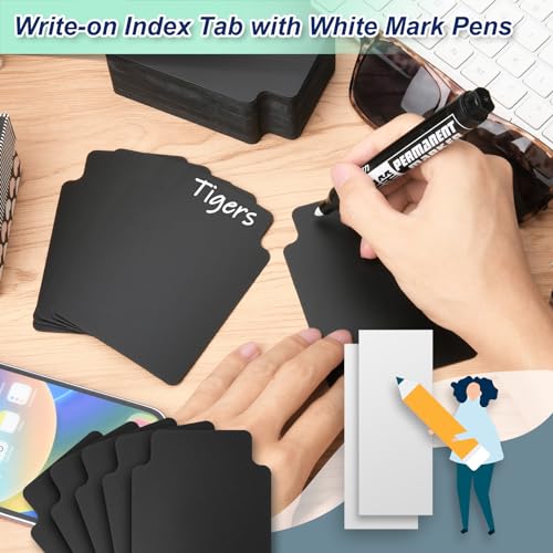 Tall Trading Card Dividers, 0.8MM Thick Card Page Dividers Frosted Card Separator with Tabs Top Loaders Plastic Divider Cards for BCW, Games Sports, Playing Card, 4.2 * 3" (100)