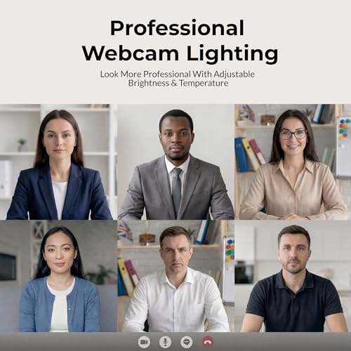HumanCentric Video Conference Lighting, Laptop Only Webcam Light | For Streaming, LED Laptop Light for Video Conferencing, Zoom Lighting for Computer, Upgrade Light for Zoom Meetings
