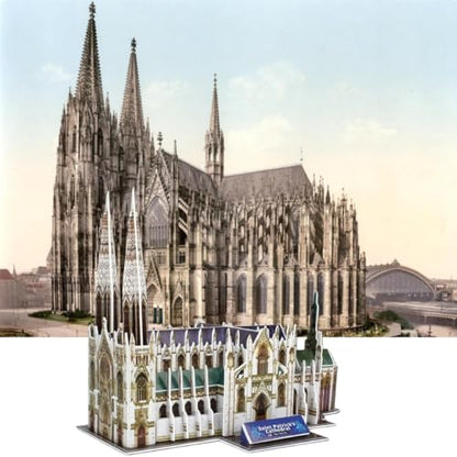 Architecture World Famous of 3D Puzzle.Build Your Own Collection of 17 Global Landmarks (Notre Dame, Colosseum) - Educational DIY Model Kit for Kids & Adults. (St. Patrick's Cathedral) - color: St. Patrick's Cathedral