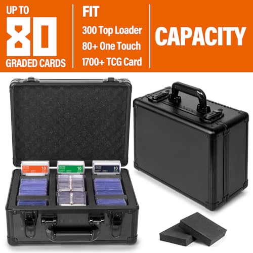 Graded Card Storage Box, Top Loaders Storage Case, Sports Trading Card Box, Cards Slab Case PSA MTG CSG BGS SGC Magnetic Holder, Waterproof Carrying Collector Storage Boxes - size: Large