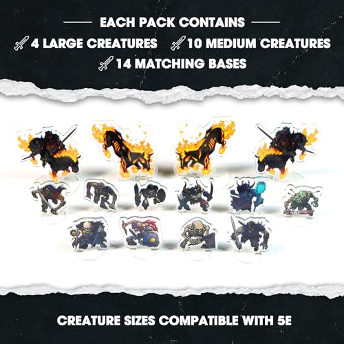 1985 Games Minis, Compatible with DND, RPG, Tabletop Games, Roleplaying Figures for Mini Gaming Action Figures (Undead Pack) - style: Undead