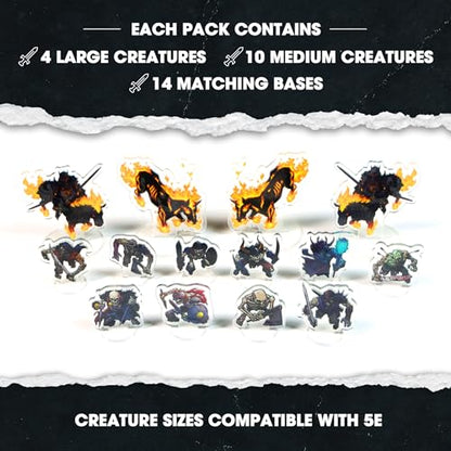 1985 Games Minis, Compatible with DND, RPG, Tabletop Games, Roleplaying Figures for Mini Gaming Action Figures (Undead Pack) - style: Undead