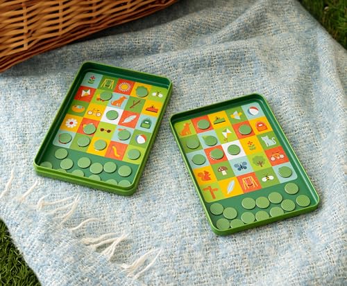 Petit Collage: Magnetic Bingo - in The Park | Outdoor Bingo Set, Find the Items at the Park | Includes Travel Tin for On-the-go Play| Great for Kids 4+