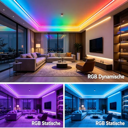 24V RGB+IC Addressable COB LED Strip Kit 16.4ft 360LEDs/M | WS2811 IC Addressable Music-Sync Dimmable Color Changing Multicolor RGB+NW LED Tape Kit for Bedroom Gaming Room Party Lights - color: RGB+IC