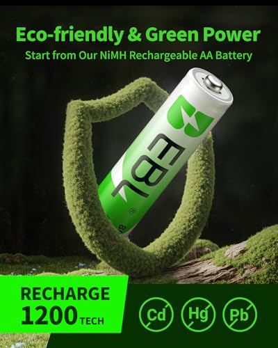 EBL AAA Rechargeable Batteries Ni-MH 1.2V 800mAh 12 Pack | Mercury-Free, 1200 Cycles, Low Self-Discharge, AAA Size, Compatible with Gaming Controllers Toys Small Household Gadgets - size: 12 AAA