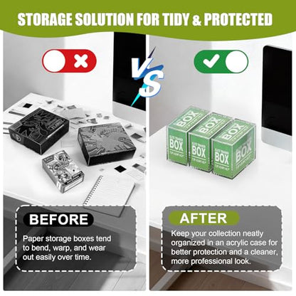 Elite Trainer Box Acrylic Display Case, Magnetic Lid Design, 5mm Thick Stackable Protector for PKMN ETB & Booster Box Collection（3 Pack） - size: Elite Trainer Box Case