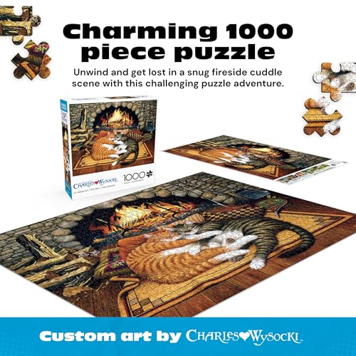 Buffalo Games - Charles Wysocki All Burned - 1000 Piece Puzzle for Adults | Art by Charles Wysocki, Frameable Art, Made in USA, Recycled Board, Includes Poster, Challenging, intermediate to expert - color: All Burned Out