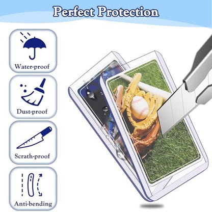 100 Top Loaders with 100 Penny Sleeves, 3 x 4 Clear 35PT Card Protectors | 100 Top Loaders, 100 Penny Sleeves, Crystal Clear, Fits Standard Cards, Complete Protection - size: 100 Toploaders + 200 Soft Card Sleeves