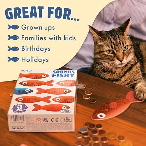 Sounds Fishy Amazon Exclusive Trivia Party Game, Age 10+ | Bluffing Beats Brains, Different Every Time, Know It or Make It Up, Ages 8+, Fun for Kids & Adults, Great for Cookouts
