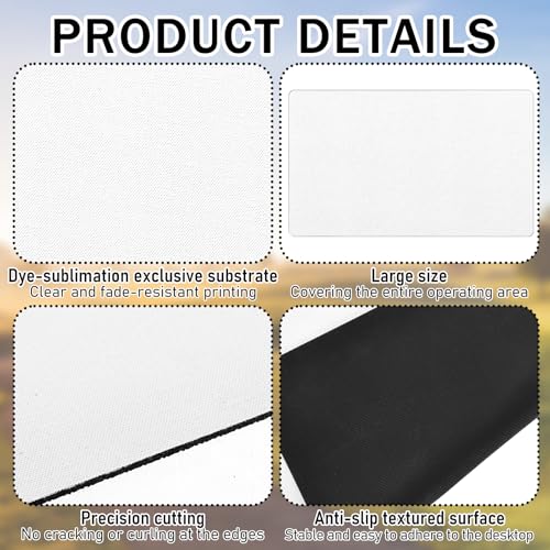 10 Pcs Sublimation Blanks Playmat 14" x 24", Smooth Rubber Game Play Mat for Custom Printing, Trading Card Games, Board Games & Mouse Pad – Ideal for Home & Game Room