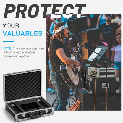 Phenyx Pro Medium Size Carrying Case, Customizable Pre-Diced Foam, Aluminum Alloy Sturdy Build, Suitable for Wireless Mic System Storage & Camera Gear Transportation - size: Medium (17.1×12.6×4.1 Inch)