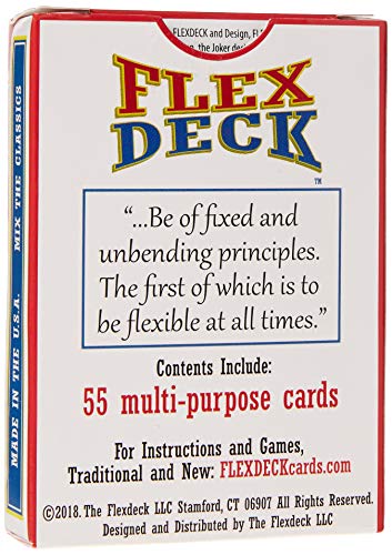 Flex Deck Playing Cards 3 in 1 Travel Game Deck with Card Games Domino Play and Word Games Compact Family Game for Camping Road Trips Classroom and Game Night