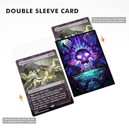 Katomula 100 MTG Card Sleeves with 100 Inner Sleeves, Textured Back Art Sleeve, Fit Standard Size Cards - Swamp - color: Swamp