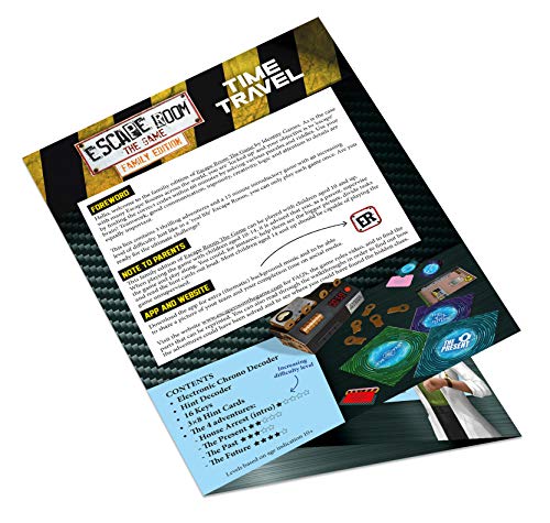 Escape Room The Game, Family Edition - with 3 Exciting Time Travel Games | Solve The Mystery Board Game for Family, Kids & Teens (English Version) - style: Time Travel