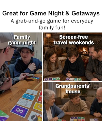 Elimino Family Card Game – Fast, Easy to Learn Card Game for Kids, Adults & Grandparents | Ages 7+, 2–5 Players | Family Game Night Gift