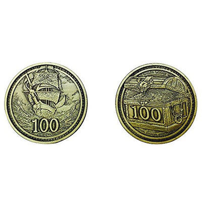Pirate Variety Set of 10 (Plated Metal Novelty) Adventure Coins for RPG LARP DND Pathfinder Treasure Booty - style: Novelty